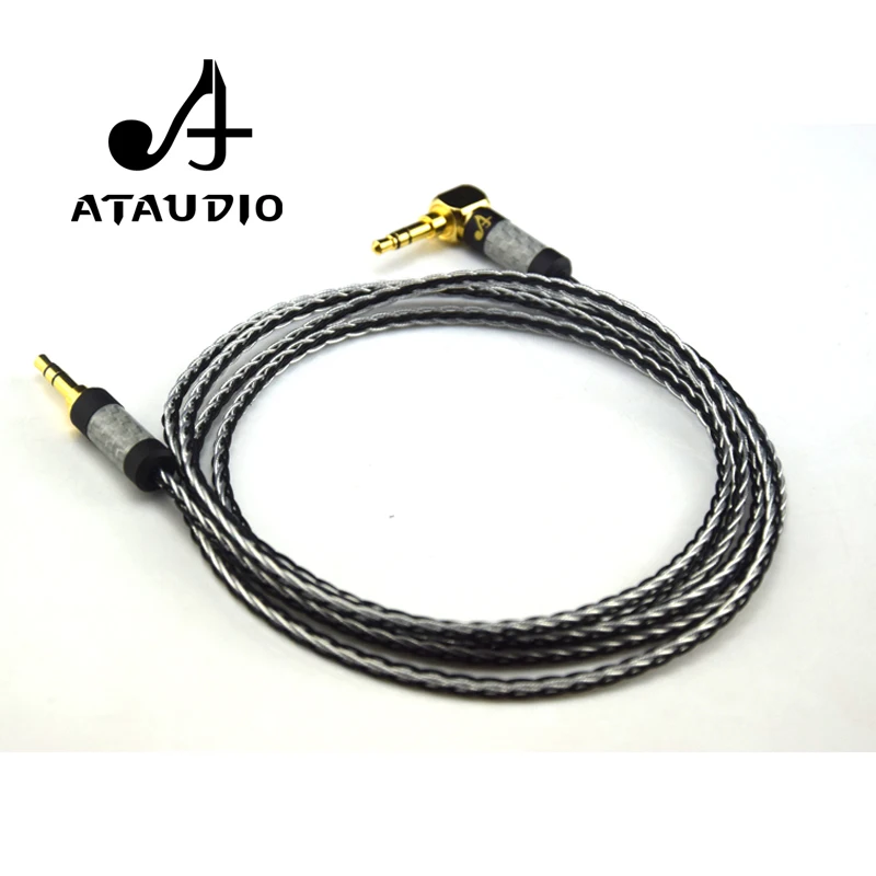 Высококачественный посеребренный аудиокабель ATAUDIO Hifi 3 5 мм со штекером на штекер