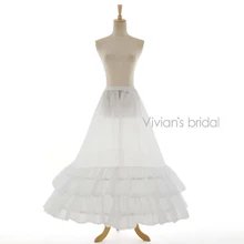 Vivians свадебный 2 слоя Горячая Распродажа Свадебный подъюбник аксессуары Нижняя юбка А-силуэта Белый хорошего качества 8803