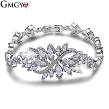 GMGYQ цветок браслет для Модные Украшения Женские аксессуары voor Vrouwen Bruiloft Кристалл Verjaardag Sieraden подарок Горячие