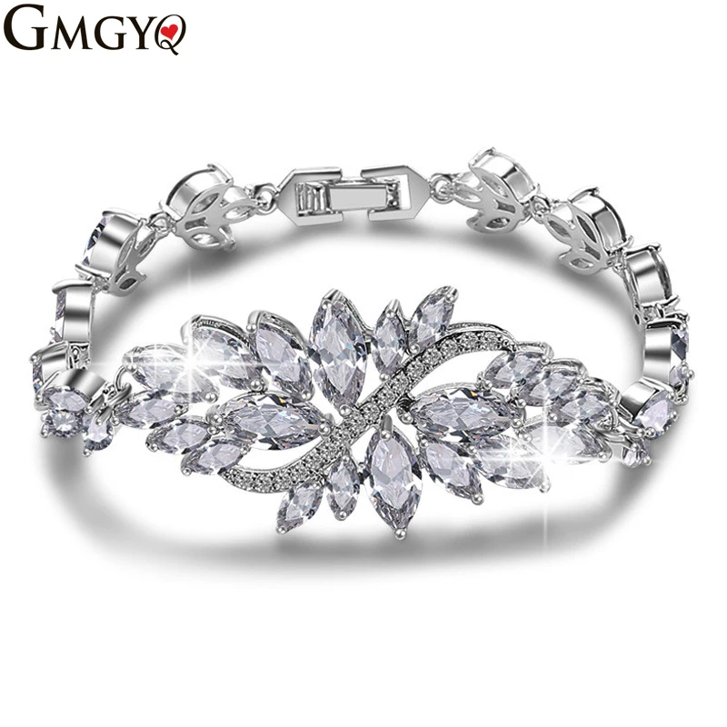 

GMGYQ Flower Armband Bracelet For Fashion Jewelry Womens Accessories voor Vrouwen Bruiloft Crystal Verjaardag Sieraden Gift Hot