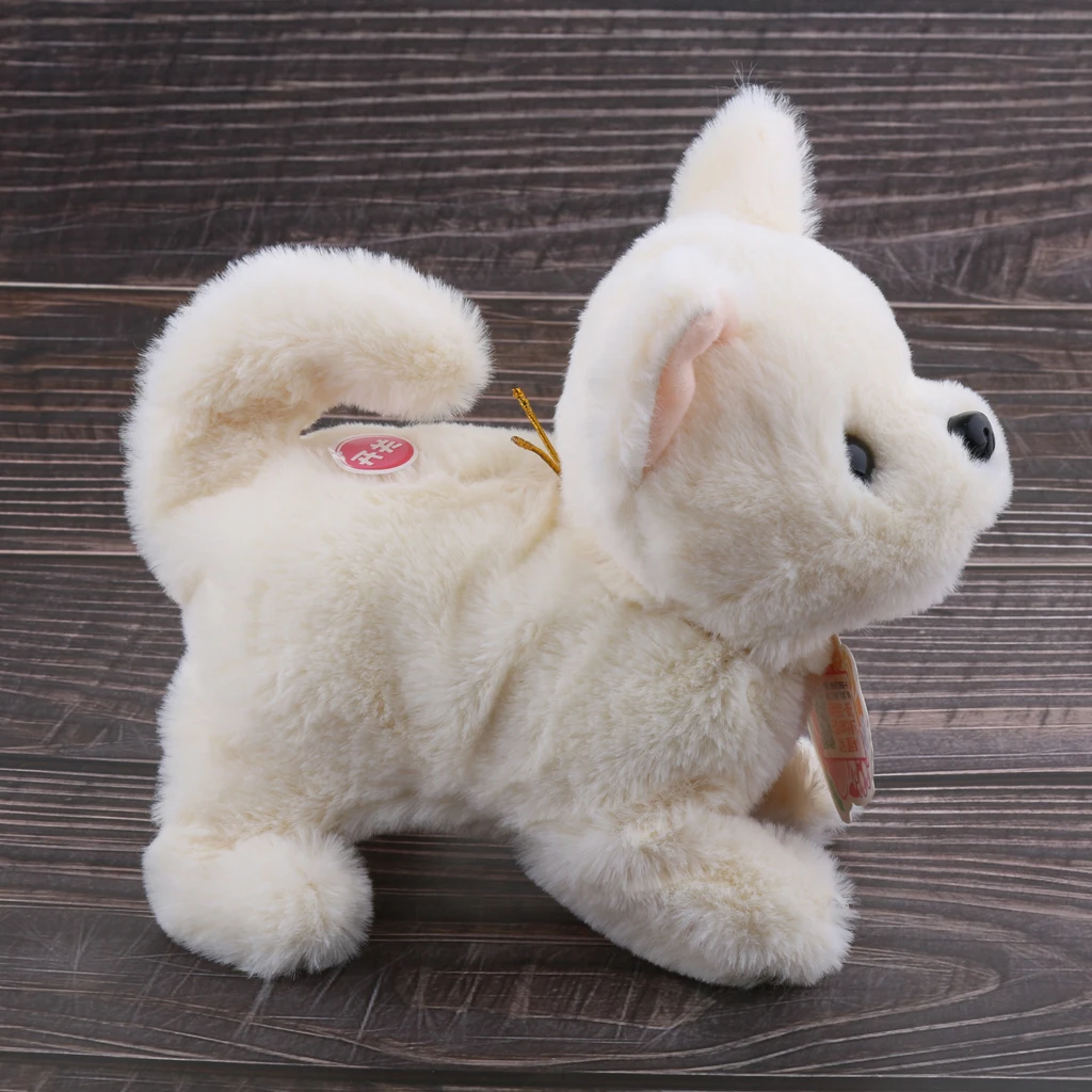 Smart Electronic Interactive Puppy Dog Pet Soft Plush Animal Robot Kids Baby Toys Walks & Barks Wag Tail Jump - Chihuahua