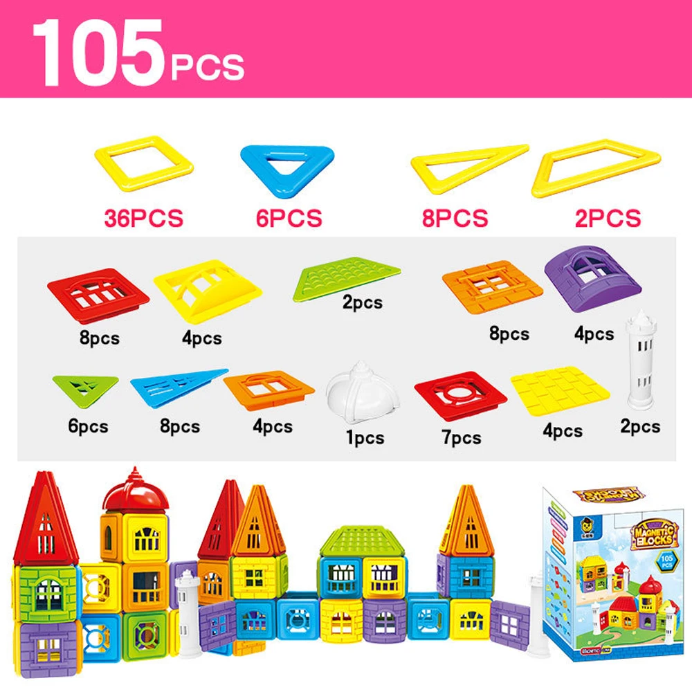 Beste 77 402 pcs Magnetische Blokken Magnetische Designer Bouw Speelgoed Set Magneet Blokken Educatief Speelgoed Voor Kinderen Kids Gift