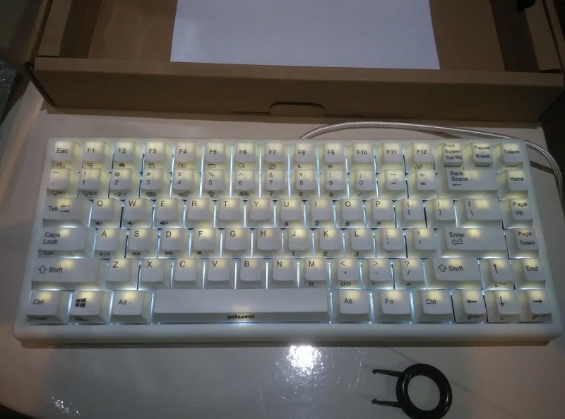 Plum84 white LED backlit mechanical keyboard gateron mx brown blue red gaming keyboard PBT keycap Mini 84 plum Plum84 white LED backlit mechanical keyboard gateron mx brown blue red gaming keyboard PBT keycap Mini 84 plum