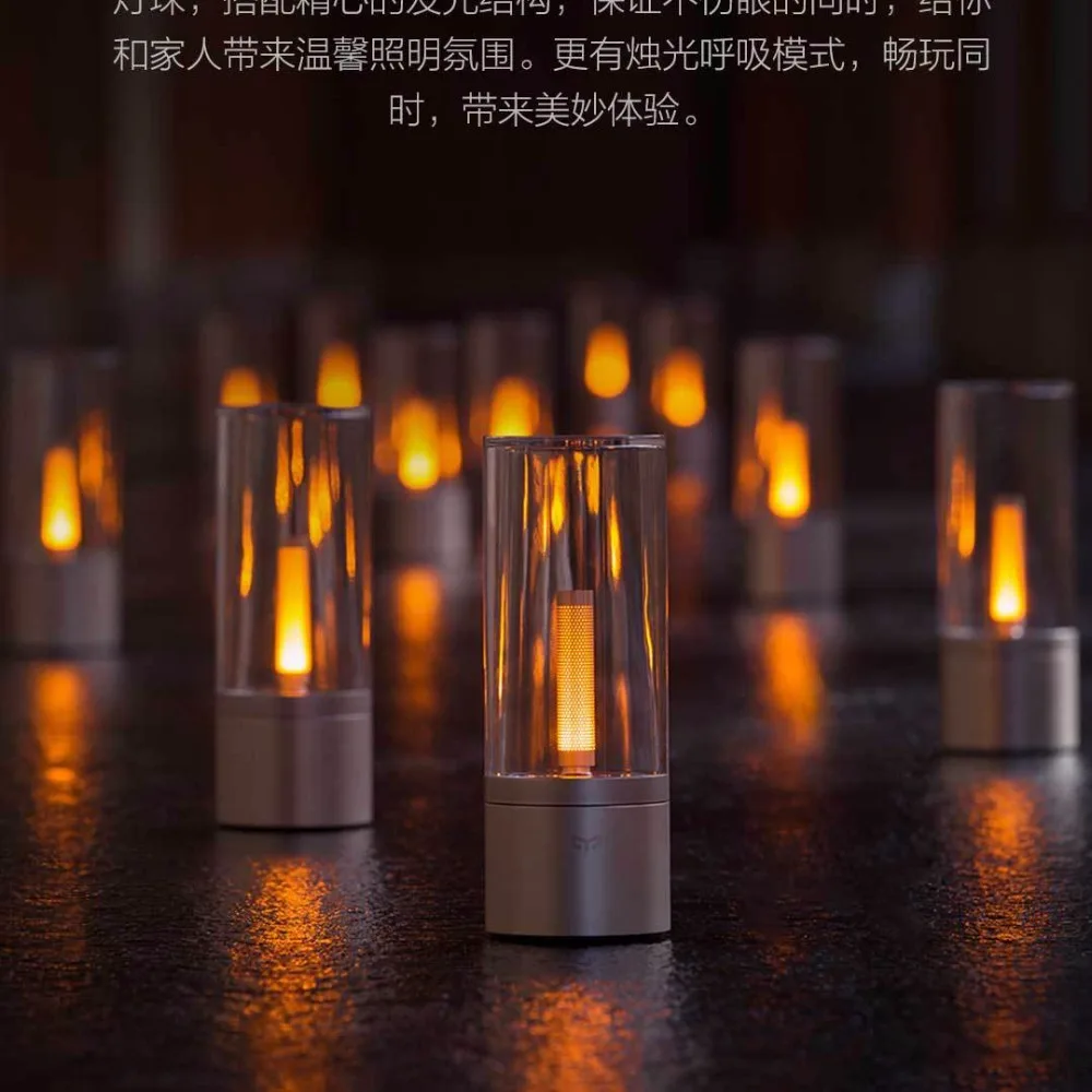 Xiaomi Mijia Yeelight Смарт свеча свет Крытый ночник прикроватная лампа дистанционное