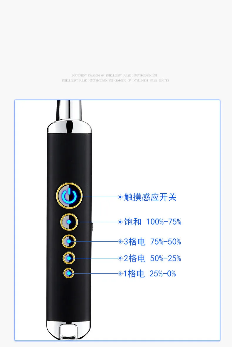 Светодиодный Мощность Дисплей безопасности изгиб запальное устройство Зарядка через usb дугой с Кухня барбекю зажигалка для сигарет; защита от ветра зажигалка