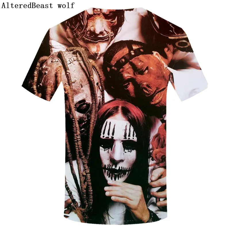 Брендовая Готическая футболка, футболка Slipknot, Панк футболки, рок футболка, принт, Мужская 3D футболка, короткий рукав, Мужская одежда, повседневная одежда