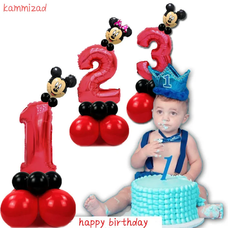 16pcs Lot Cute Mickey Minnie Party Mouse Decorations Balloons