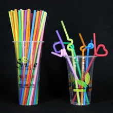100 soft plastic curved mixed color square disposable sucker children’s Birthday wedding party activities, toy supplies.