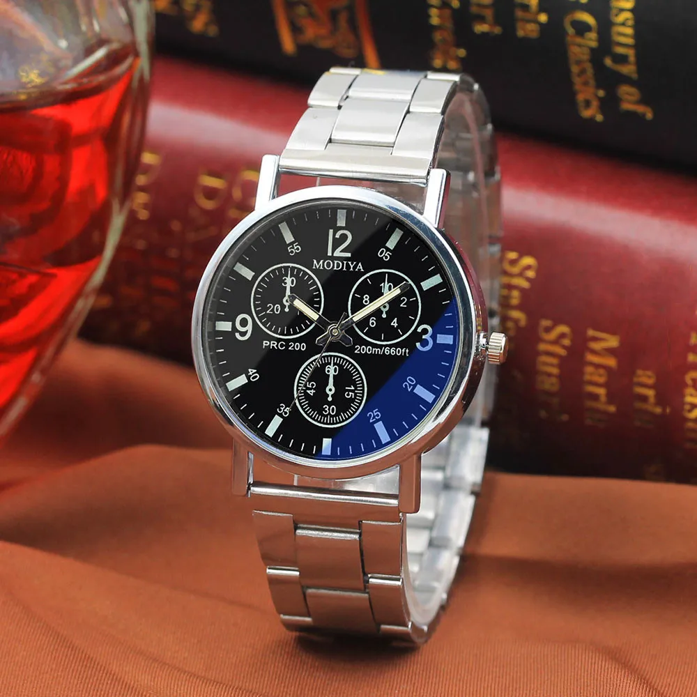 Orologio uomo, деловые мужские Часы, модные, черная лапша, сталь, синее стекло, Часы, дропшиппинг, Reloj de hombre, Часы для мужчин, Wd3 sea