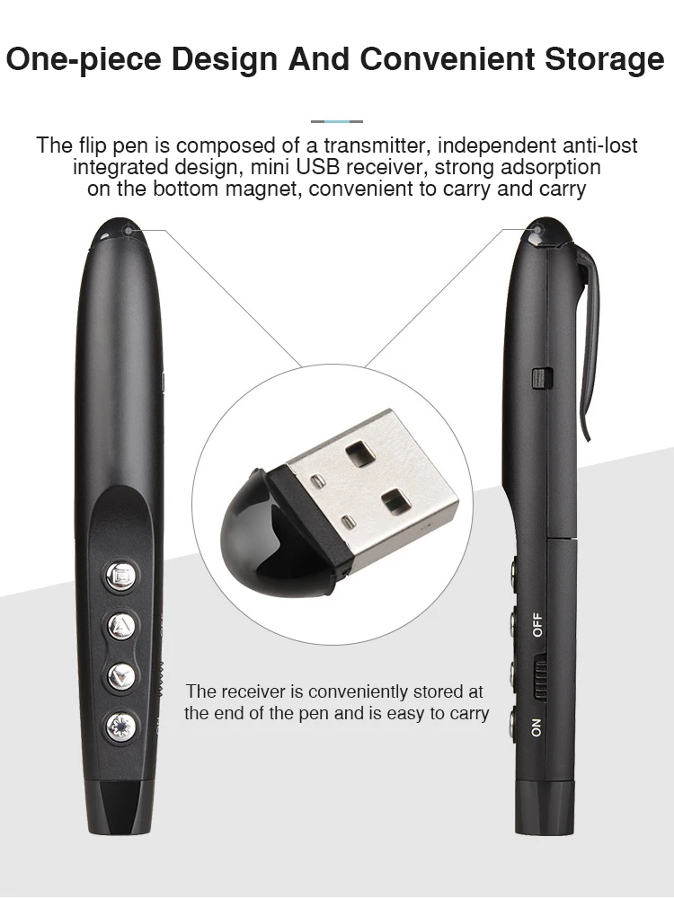 Hot Wireless Presenter Laser Pointers 2.4G RF Wireless PPT Presentation Remote Control Red Light USB Flip Laser Pointer Pen (7)