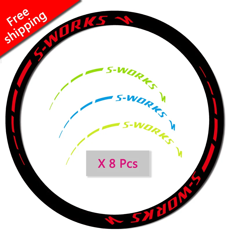 

S - works Wheel set Rim Stickers for Carbon Road bike bicycle SWORKS 40mm 50mm race cycling replacement decals Free shipping