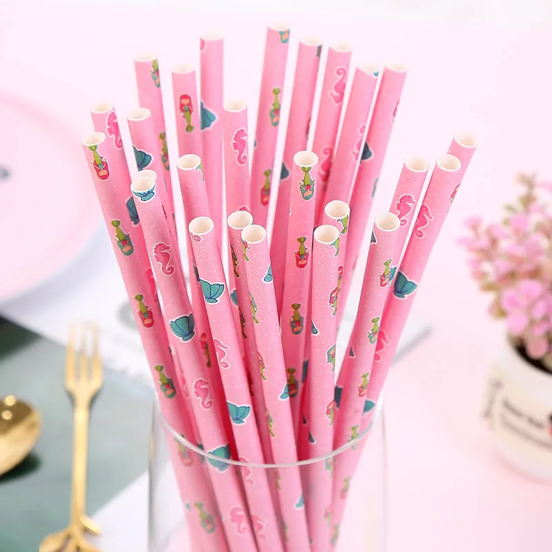 

25pcs Paper Drinking Straws Paper Napkins Party Paper Straws Happy Birthday Party Decoraiton Birthday Party Decorations Kids