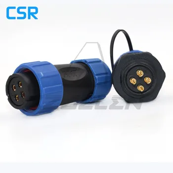 

SZJELEN Waterproof SP21 type IP68 cable connector plug socket Male Female aviation connector 4-pin