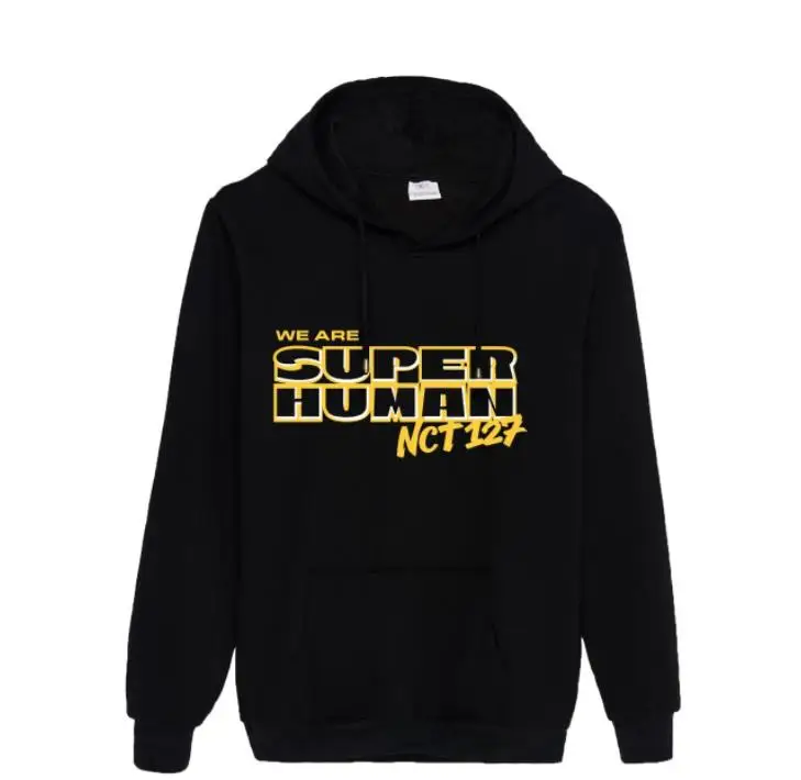 Новое поступление nct 127 мы суперчеловек альбом же печать толстовки унисекс kpop флис/тонкий пуловер Свободная Толстовка 4 цвета - Цвет: fleece