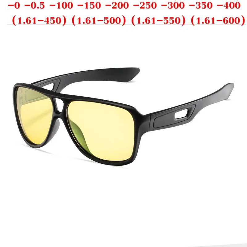 Для мужчин Поляризованные солнечные очки Оптические от близорукости, по рецепту солнечные очки тёмные очки для Для мужчин готовой ночного видения близорукости Очки UV400 NX - Цвет линз: black-gray lens-0
