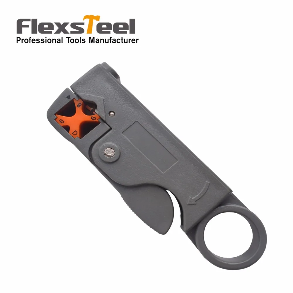 Flexsteel Network Tool Cable Wire Crimping Stripping Tool New Rotary