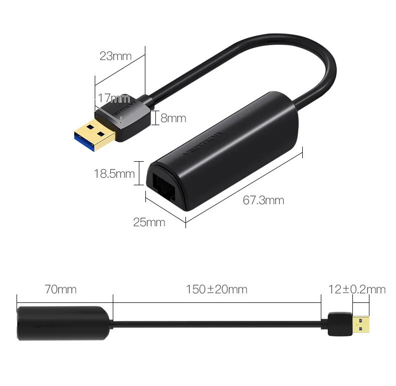 Vention USB Ethernet адаптер USB 3,0 к RJ45 сетевая карта высокоскоростной 10 м/100 м/1000 м Lan адаптер для Windows Mac Ethernet USB адаптер