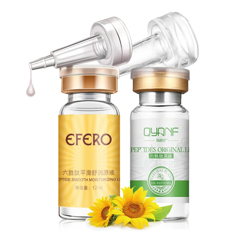

efero 2pcs Six Peptide Face Lifting Essence Moisturizing Face Cream Anti-wrinkle Serum Acne Treatment Skin Care Whitening