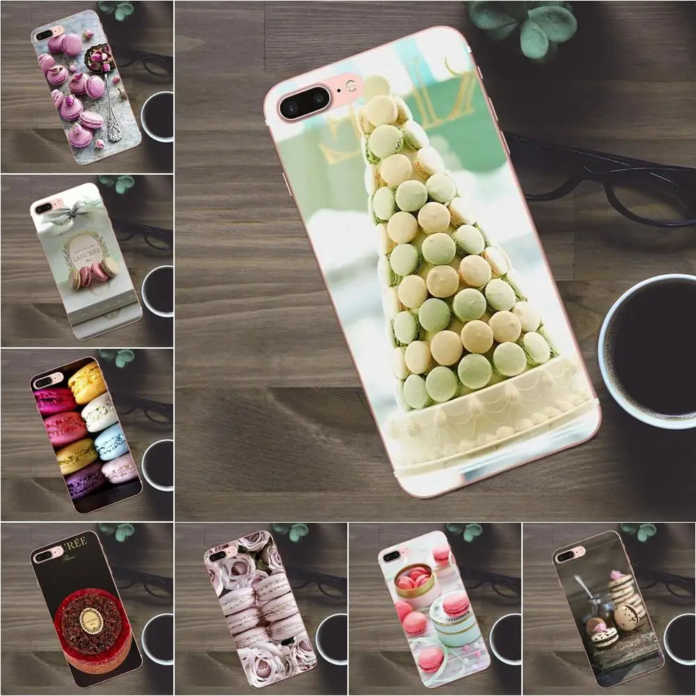 Париж Laduree Macaron для Apple iPhone X 4 4S 5 5C SE 6 6S 7 8 Plus Galaxy A3 A5 J1 J2 J3 J5 J7 2017 мягкий модный