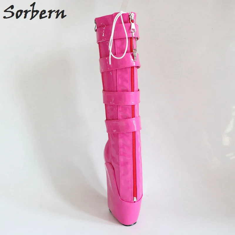 18 10 Schlüssel Heelless Cm peach Anfänger Stiefel Für Schuhe Unisex Red Ballett Frauen Keil Abschließbar Huf 43 Größe Heißer Rosa Wine Sorbern Fetisch Große dfqFExAwd