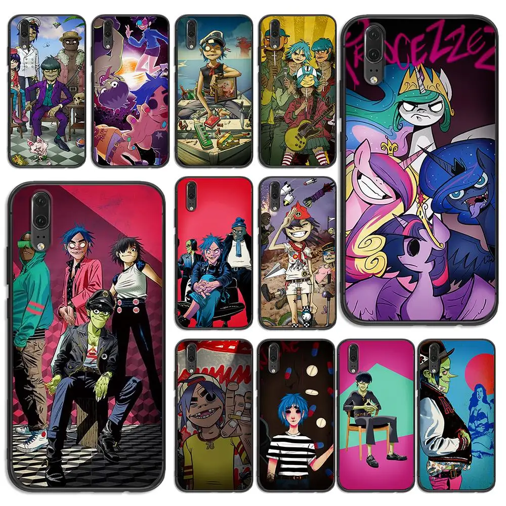 Мягкий ремешок Gorillaz для телефона huawei P8 P9 P10 P20 P30 Lite Pro P Smart 2016 2019 TPU силиконовый |