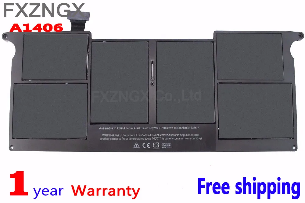 Портативный аккумулятор FXZNGX A1406 для ноутбука Apple MacBook Air 11 дюймов A1370 Mid 2011 A1465 2012