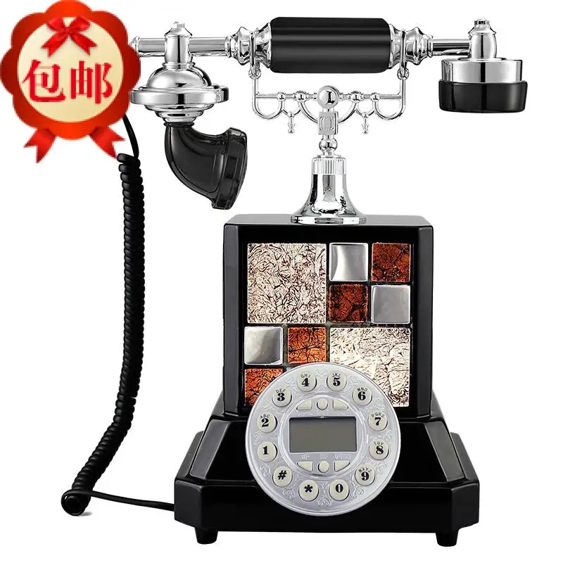 

A square antique European telephone telephone landline phone phone high-grade household ornaments Decoration home art Caller