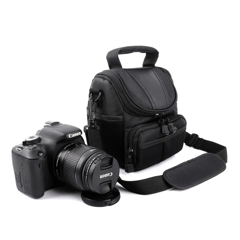 Pu Cuir sacoche Housse Sacs pour appareils photo pour Nikon COOLPIX P520 P510 P530 noir
