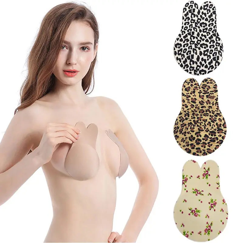 

1 Pair Invisible Nipple Bra Pad Cover Rabbit Shape Reusable Adhesive Lift Women Bra Pad Sticker Bust Chest Paste Petals