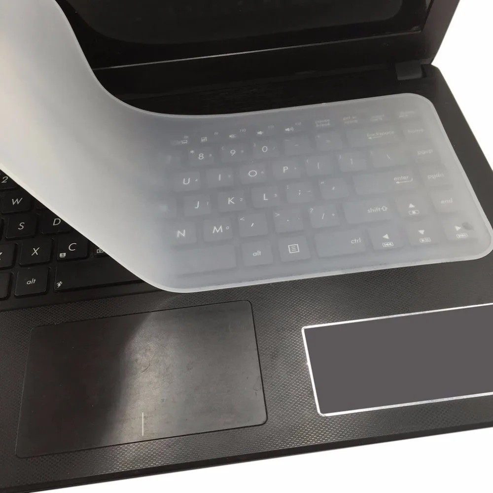 Keyboard Protector Keyboard Cover Skin Waterproof Dustproof Silicone Film Universal Tablet Guard for 13-17 Inch Notebook