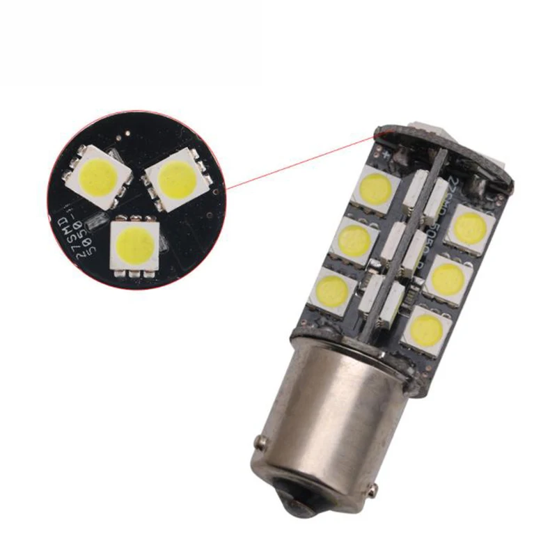 2 шт. 12 В BA15S P21W 7440 7443 5050 27smd Автомобильная задняя лампа стоп сигналы 1156 1157 T20