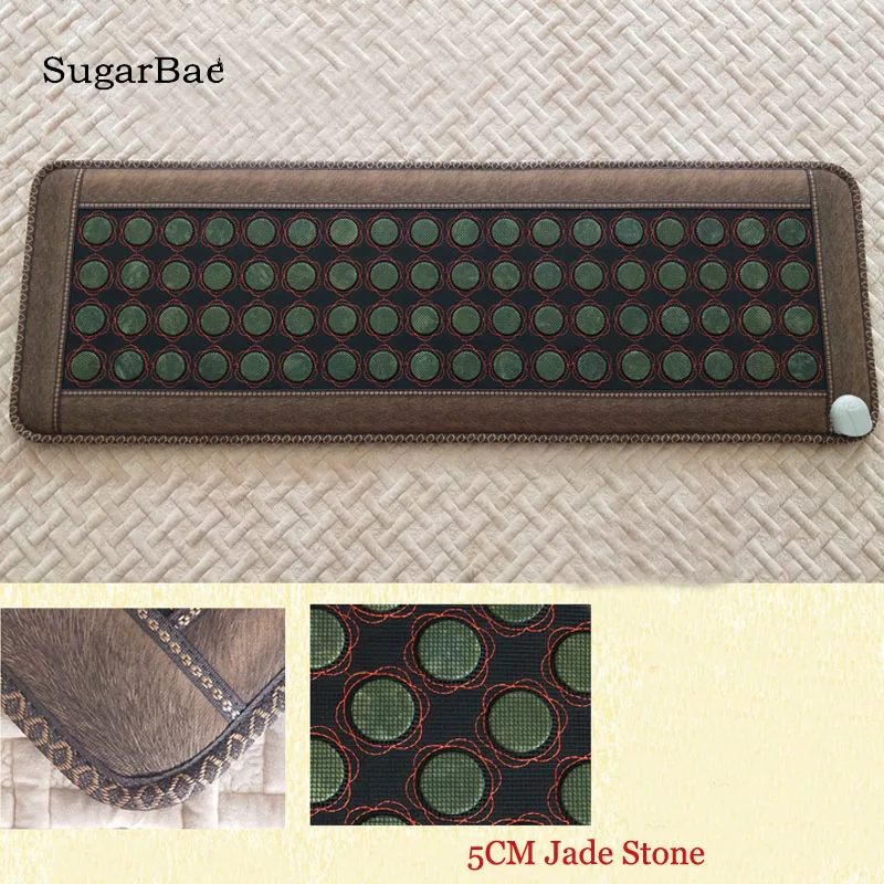 Coreia do Colchão Pacote com Caixa Turmalina Jade Aquecimento Tourmaline Pedra Sofá Mista Massagem Mat Tamanho 50x150 cm & 12 Tourmaline Pedra Sofá Mista Jade Massagem Mat