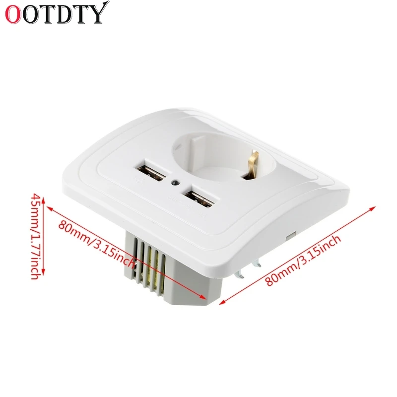 OOTDTY двойной USB порт 5 в 2 А электрическое настенное зарядное устройство адаптер