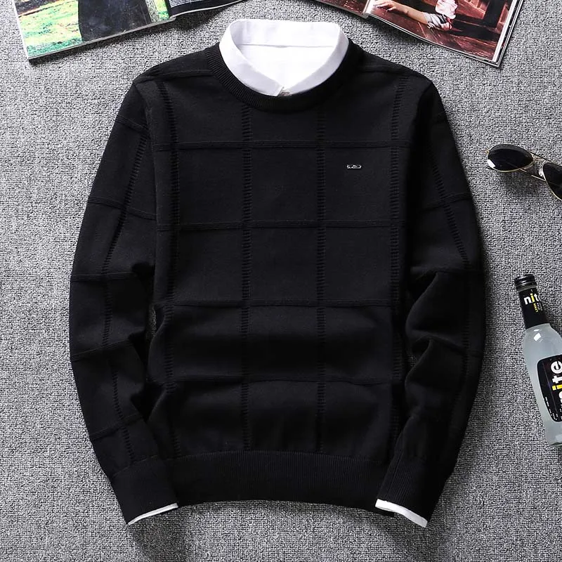 Solid Color Sweaters Men O Neck Pullover Men Long Sleeve Men's Sweater Casual Dress Male Brand Cashmere Check Knitwear Man Pull Solid Color Sweaters Men O Neck Pullover Men Long Sleeve Men's Sweater Casual Dress Male Brand Cashmere Check Knitwear Man Pull