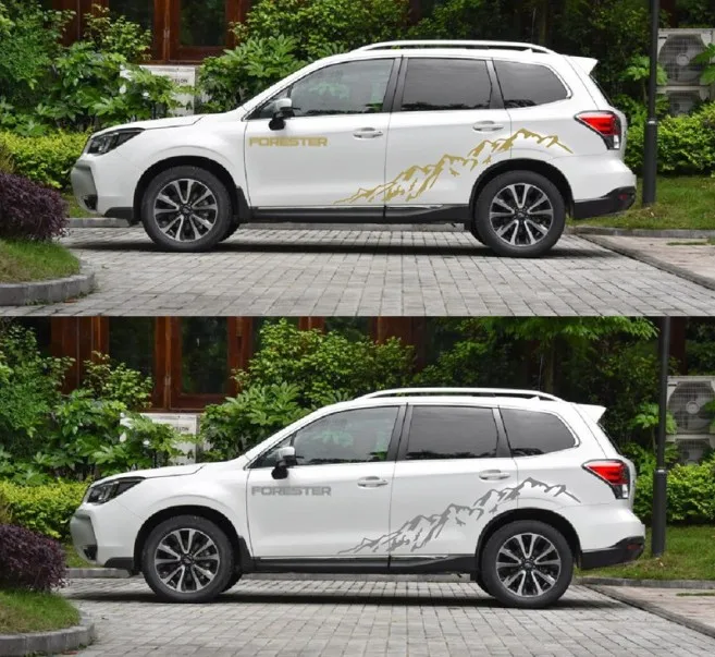 US $58.50 High Quality 2PCS Car Styling Waterproof Stickers Cover Decal for Subaru Forester SUV Universal Motorcycle Decoration