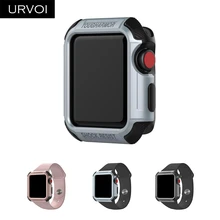 Жесткий защитный чехол URVOI для Apple Watch series 3, 2, 1 шт., силиконовый чехол с полной защитой для iWatch, металлический цветной дизайн 38, 42 мм