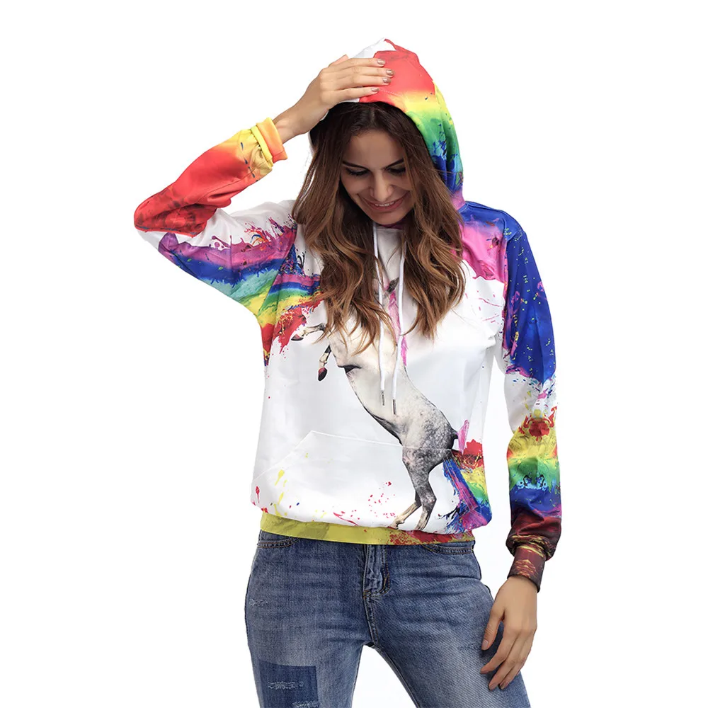 Women Hoodies Fashion Autumn unicorn Sweatshirts Tracksuits Women gardigan hoodies Girl Winter cute Hooded Jacket harajuku  (5)