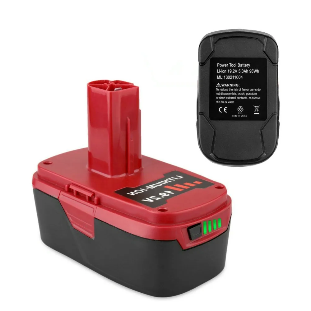 

5000mAh 19.2V Li ion replacement battery for Craftsman Power Tools rechargeable batteries 315.115410,C3 CRS1000 11375 11376