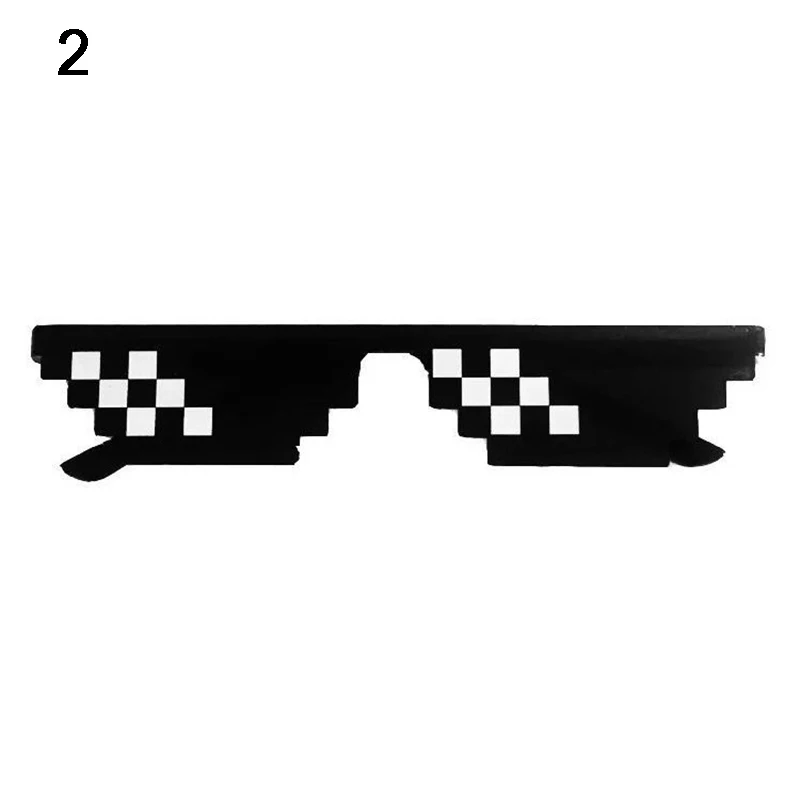 Новинка, забавные солнцезащитные очки Thug Life, унисекс, полигональные, в форме пикселя, вечерние, в стиле аниме, в стиле хип-хоп, мозаичные солнцезащитные очки, NMR0449 - Цвет: 2