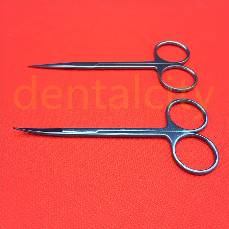 Titanium Iris Scissors 108mm ophthalmic eye surgical instrument Curved