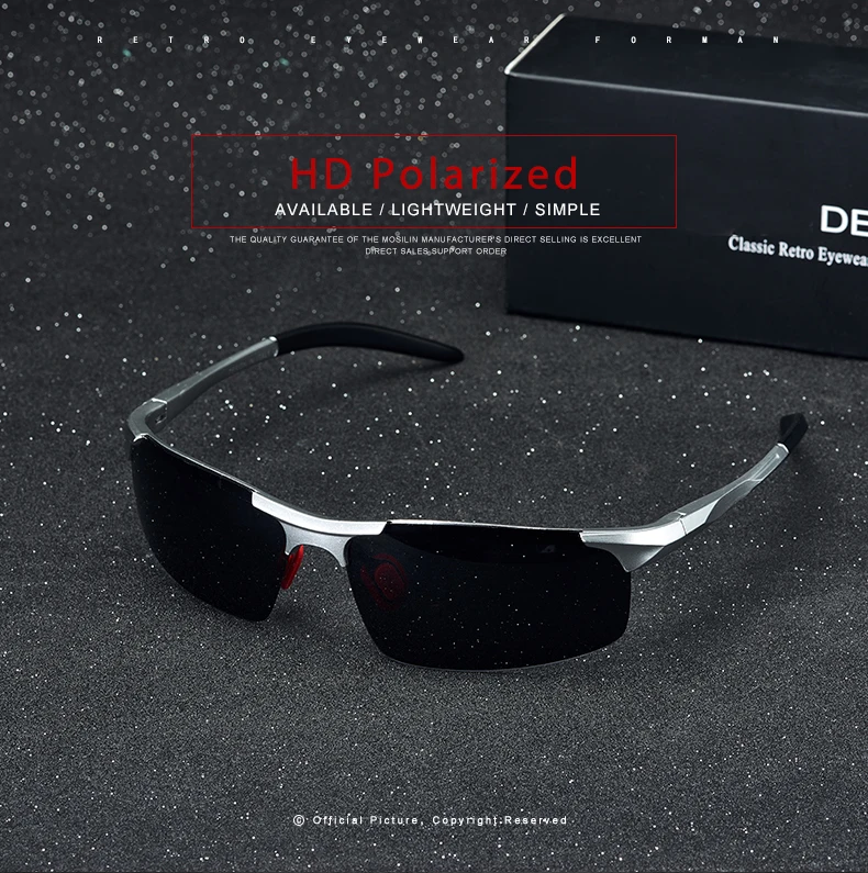 2019 Mens Polarized Sunglasses for Sports,Outdoor Driving Sunglasses Men,Metal Frame Sun Glasses gafas de sol hombre (1)