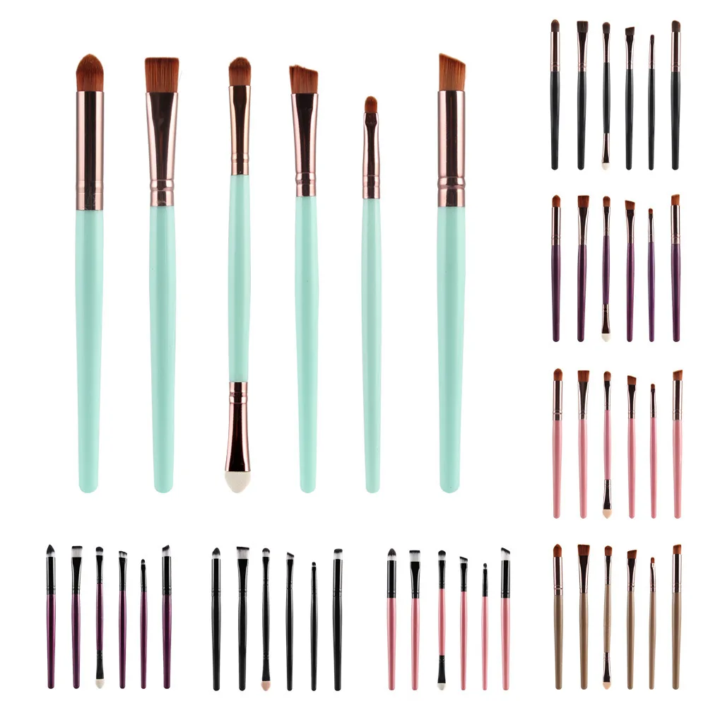 

6pcs Makeup Brushes Set Eye Shadow Foundation Powder Eyeliner Eyelash Cosmetic Beauty Tool Kit Eye Makeup Brushes