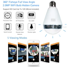 IP Wi Fi мини камера 360 лампочки ИК Ночное Видение Live видеонаблюдения Cam CCTV Secret 1.3MP Smart для iPhone Android