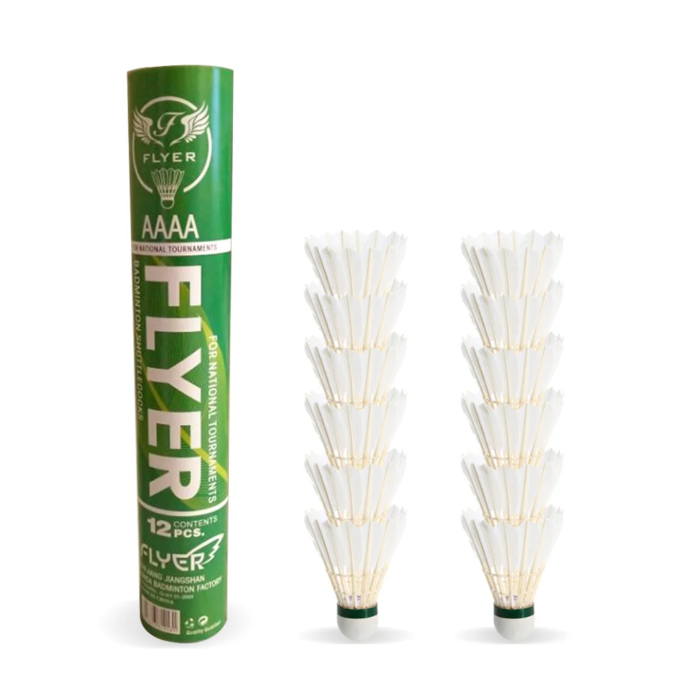 

12Pcs Goose Feather Badminton Shuttlecocks Flying Stably Durable For Outdoor Sports Competition Resistance Training Badminton
