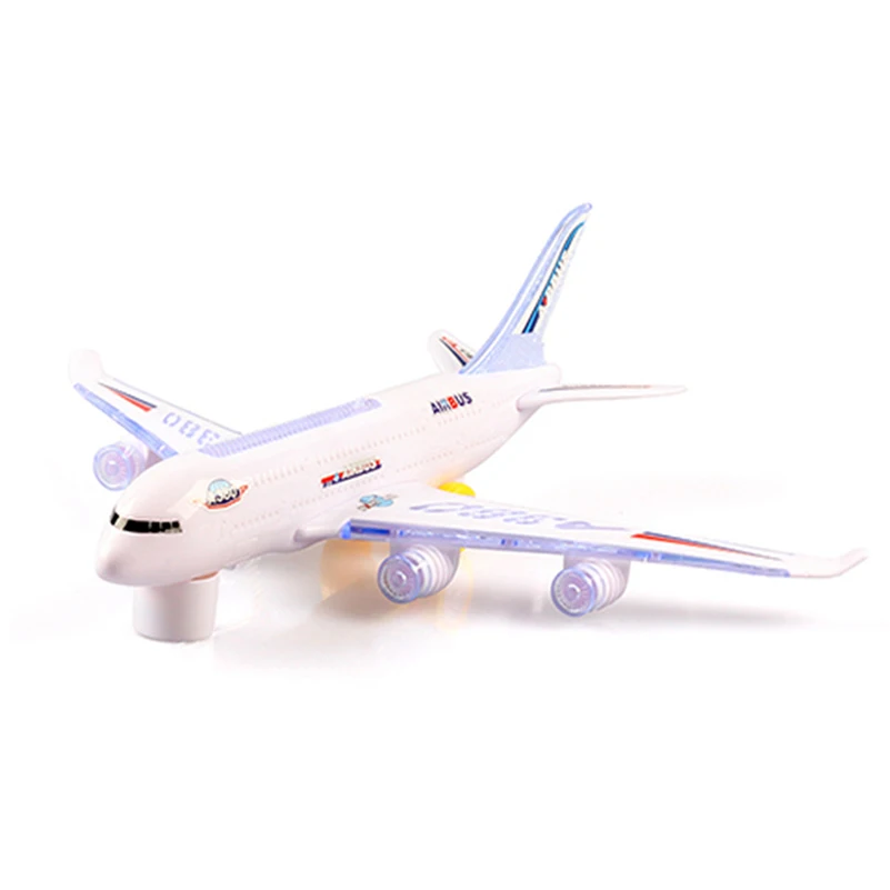 Мини Аэробус A380 модель самолета электрическая светодиодная вспышка света звук игрушки Аэробус модель самолета Универсальный игрушки самолеты для детей