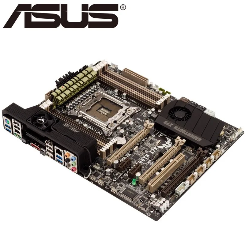 Asus SABERTOOTH X79 настольная материнская плата X79 Socket LGA 2011 Core i7 DDR3 64G ATX UEFI биос оригинальная б/у материнская плата в продаже