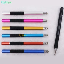 100 шт. 2 в 1 Multi Fine Point круглый тонкий конец сенсорный экран ручка емкостный стилусы ручка для смартфонов планшеты iPad iPhone