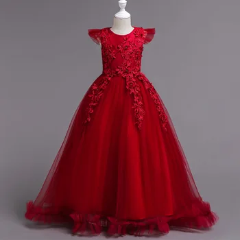 

Gorgeous Christmas Gifts for Children Teenage Girls Formal DressYellow Blue Purple Pink Red Maxi Kids Party Gown Dresses