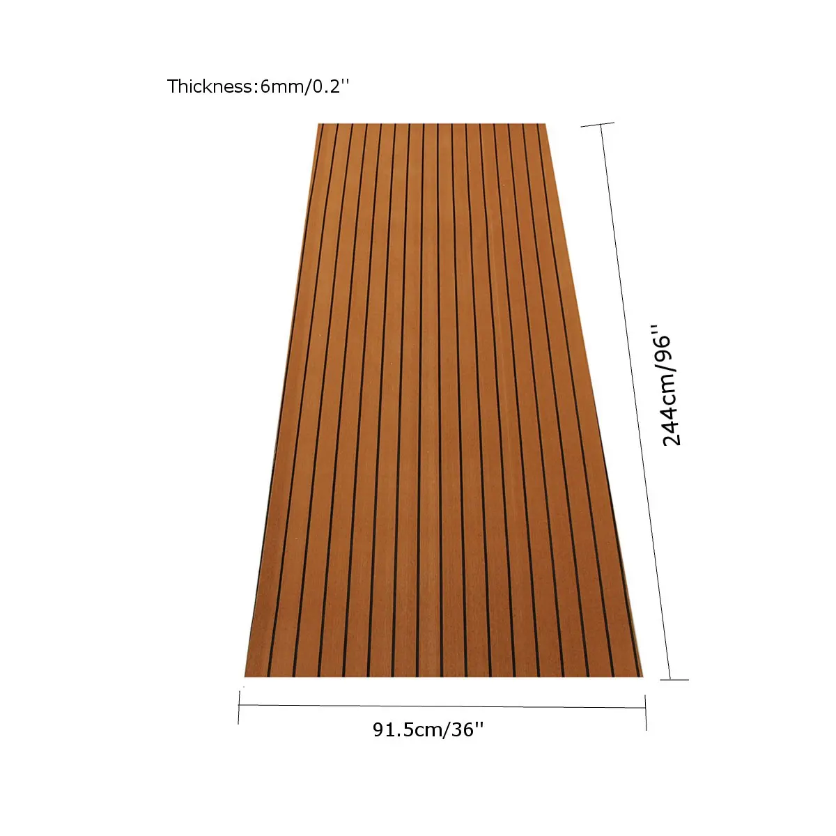 244x91,5 см 6 мм EVA пена тик лист для морской лодки яхты RV пол самоклеющиеся синтетический настил пены напольный коврик ковер коричневый