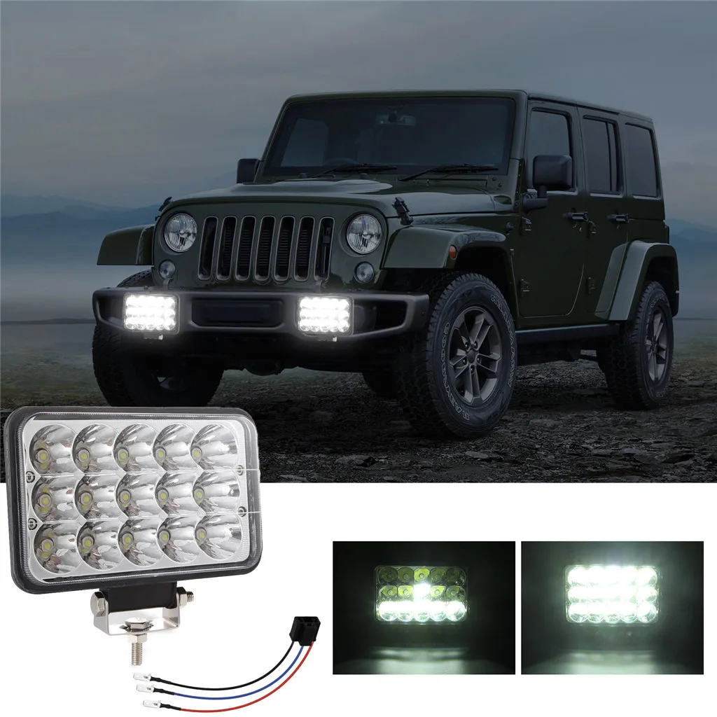 

Auto Headlights 12V Led Light Square 3 Row 4x6 150W LED Headlight Hi/Lo Sealed Beam Projector Driving Lamp LED Lamps For Car